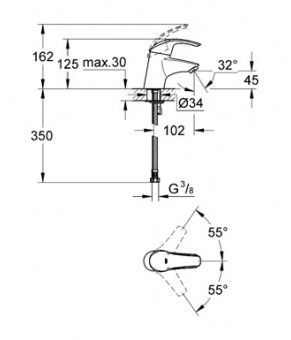 Смеситель Grohe Eurosmart 32467001