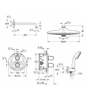 Душевая система Grohe Grohtherm 1000 3461400A