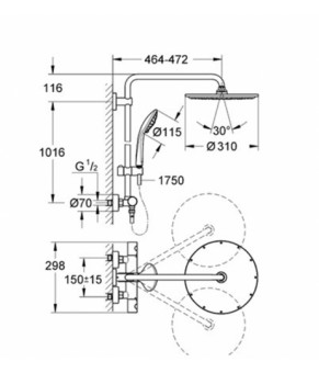 Душевая колонна Grohe Euphoria 26075000