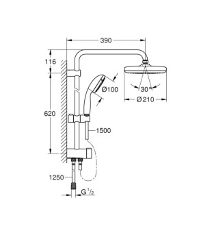Душевая система Grohe Tempesta 26381001