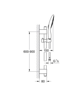 Душевой гарнитур Grohe Power and Soul 27750000
