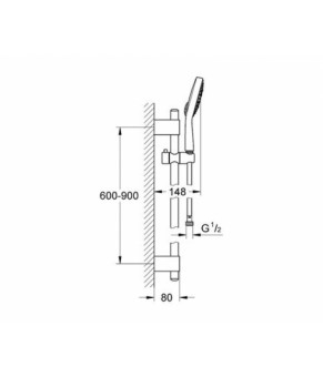 Душевой гарнитур Grohe Power and Soul 27734000