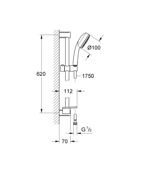 Душевой гарнитур Grohe Tempesta 26083002