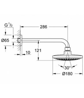 Верхний душ Grohe Euphoria Cosmopolitan 180 26072000