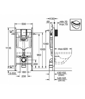 Инсталляция GROHE RAPID SL 38878BR0