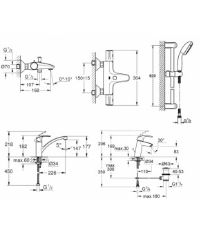 Набор смесителей Grohe Grohtherm 345534