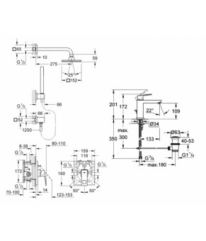 Набор смесителей Grohe Eurocube 234234