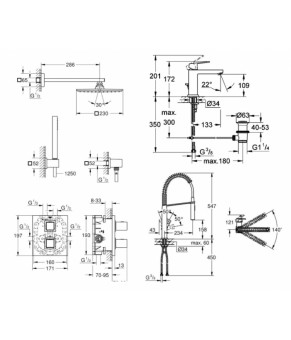 Набор смесителей Grohe Grohtherm 345313