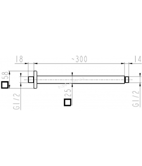 Душевой кронштейн Armatura 835-051-00