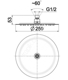 Верхний душ Armatura 842-361-00-BL
