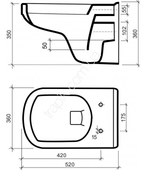 Унитаз Armatura Mero 1620-112-300