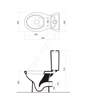 Унитаз Armatura Fan 1640-213-113