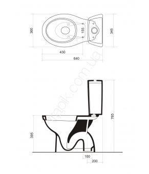 Унитаз Armatura Fan 1640-211-113