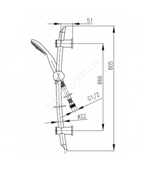 Душевой гарнитур Armatura Talia 841-355-00