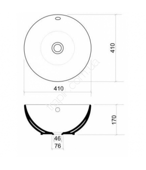 Умывальник накладной Armatura Arno 1610-544-040