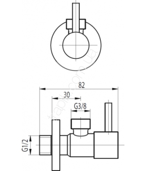 Кран угловой Armatura 244-010-00