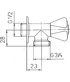 Кран угловой Armatura 272-010-07