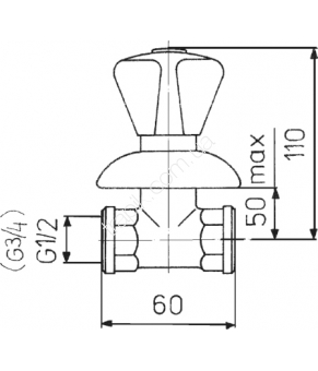 Кран скрытого монтажа Armatura 280-010-07