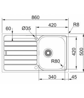 Кухонная мойка Franke Spark SKX 611-86 101.0510.065