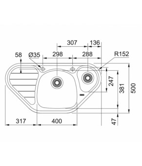 Кухонная мойка Franke Spark SKX 651-E 101.0510.141