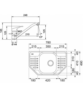 Кухонная мойка Franke Polar PXL 612-E 101.0444.134