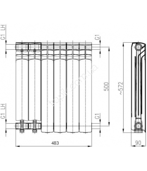 Радиатор Armatura G500F 789-100-44 6 секций