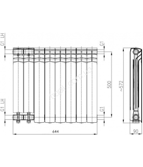 Радиатор Armatura G500F 789-100-44 8 секций