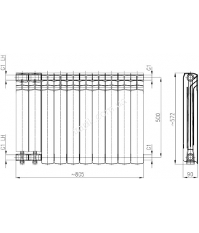 Радиатор Armatura G500F 789-100-44 10 секций