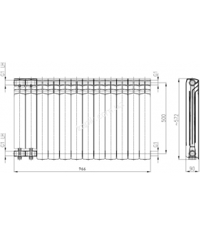 Радиатор Armatura G500F 789-100-44 12 секций