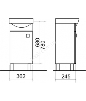 Тумба під умивальник Armatura Loara Quatro 1695-205-140