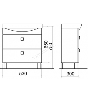 Тумба под умывальник Armatura Loara Quatro 1695-205-160