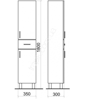 Пенал Armatura Loara Bianco 1695-204-301