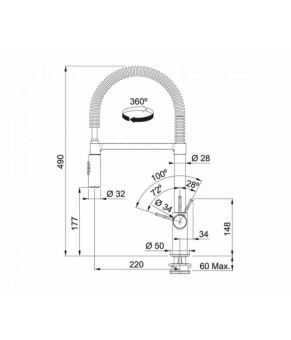 Смеситель Franke Fox Pro 115.0486.993