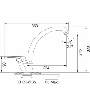 Смеситель Franke Vega 115.0275.366