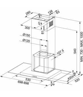 Вытяжка Franke Linfa FGL 9015 XS 110.0152.538
