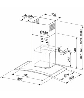 Вытяжка Franke Linfa FGC 625 BK/XS LED 110.0389.115