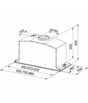 Вытяжка Franke Inca FBI 737 XS LED 110.0442.944