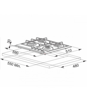 Варочная поверхность Franke Country Flat FHLM 604 4G CO E 106.0263.749