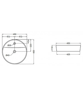 Умывальник Jaquar JDS 45 JDS-WHT-25939