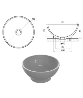 Умывальник Snail Селена 104T102