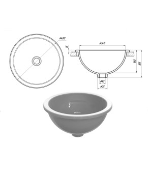 Умывальник Snail Аврора 105B220