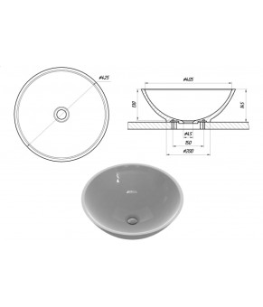 Умывальник Snail Камелия 147H300