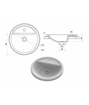 Умывальник Snail Терра 154A100