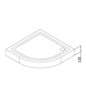 Душевой поддон Dusel D202 90x90x13,5720290
