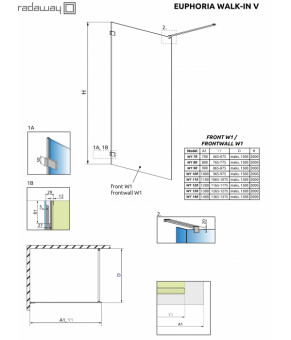 Душевая перегородка Radaway Euphoria Walk-in V 140 383116-01-01