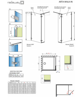 Боковая стенка Radaway Arta Walk-in 40 386010-03-01
