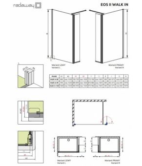 Душевые перегородки Eos II Walk-in 3799501-01L