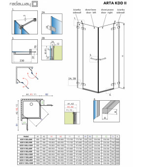 Неподвижная фронтальная стенка Radaway Arta KDD II 386170-03-01