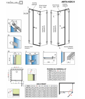 Боковая стенка Radaway Arta KDS II S2 100 386112-03-01