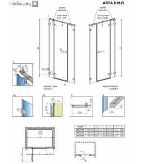 Створка двери Radaway Arta DWJS 386456-03-01